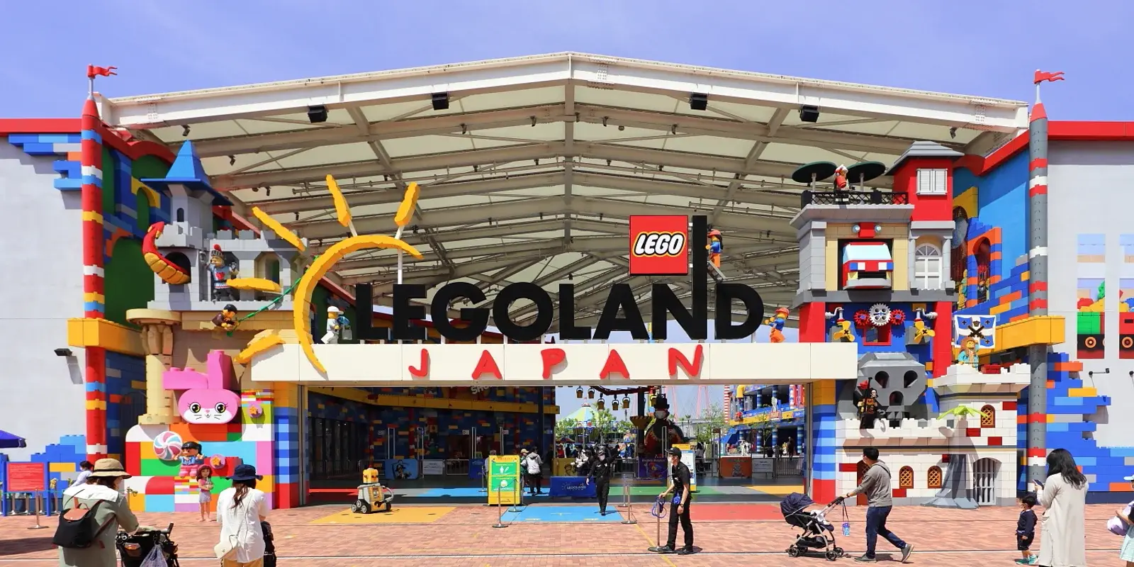 The colorful brick entrance gate of LEGOLAND Japan in Nagoya