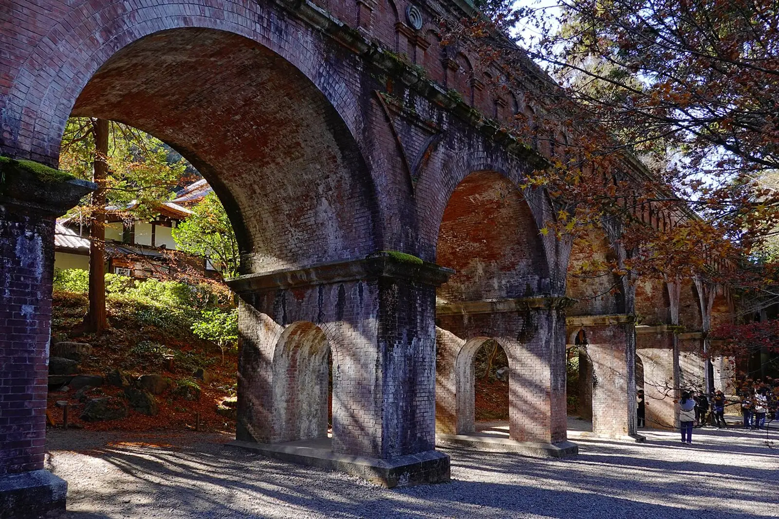 The brick arches of the Nanzen-ji Suirokaku aqueduct in Kyoto